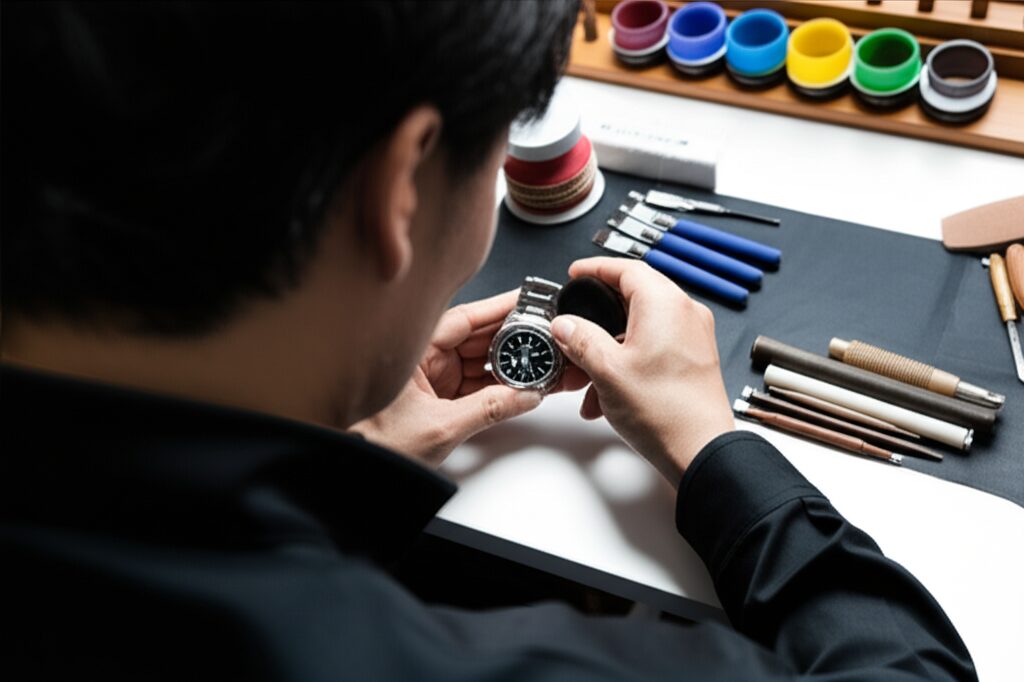 メインキーワード：チタン磨き方見出し用キーワードリスト: 研磨方法の挿絵2