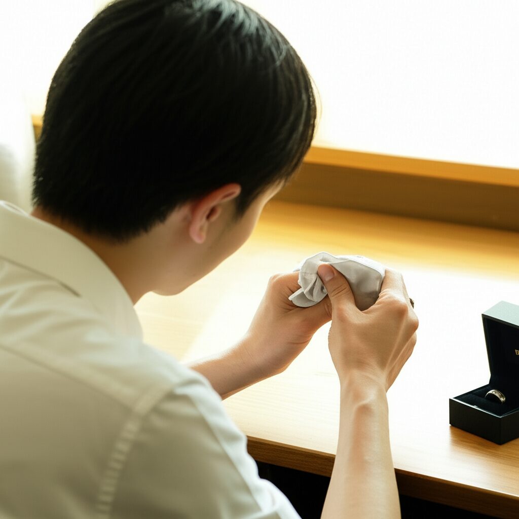 メインキーワード：チタン指輪傷見出し用キーワードリスト: 切断 手入れ 黒ずみの挿絵3