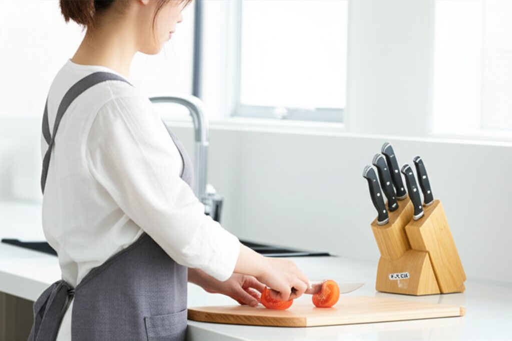 メインキーワード：ティファール包丁チタン口コミ見出し用キーワードリスト: 研ぎ方 3点セット 食洗機の挿絵5